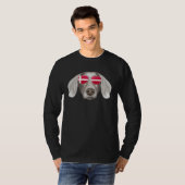 Danish Flag Weimaraner Dog Denmark Pocket T-shirt (Voorkant volledig)