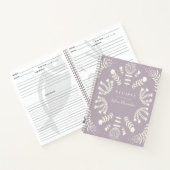 Danish Folk Flowers Lavender Personalized Recipe Notitieboek (Binnen)