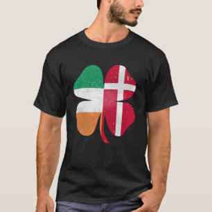 Danish Irish Shamrock Denmark Ireland St. Patrick' T-shirt