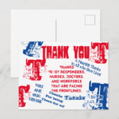 DANK AAN ARTSEN, VERPLEEGKUNDIGEN & EERSTEHULPVERL BRIEFKAART (Voorkant / Achterkant)