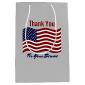 Dank aan de Amerikaanse vlag veteraan Medium Cadeauzakje (Voorkant)