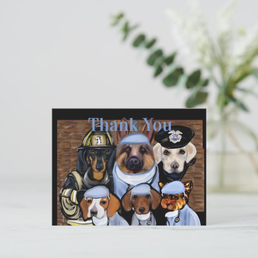 DANK AAN DE ARTSEN VERPLEEGKUNDIGEN & EERSTE HULPV FEESTDAGENKAART (Staand voorkant)