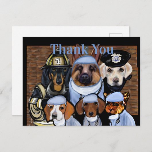 DANK AAN DE ARTSEN VERPLEEGKUNDIGEN & EERSTE HULPV FEESTDAGENKAART (Voorkant / Achterkant)