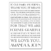 Dank aan de bruiloftsgasten kaart (Voorkant)