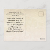 Dank aan de Heer Bijbelvers Thanksgiving  Briefkaart (Achterkant)