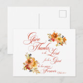 Dank aan de Heer herfst aquarel bloem Briefkaart (Voorkant / Achterkant)