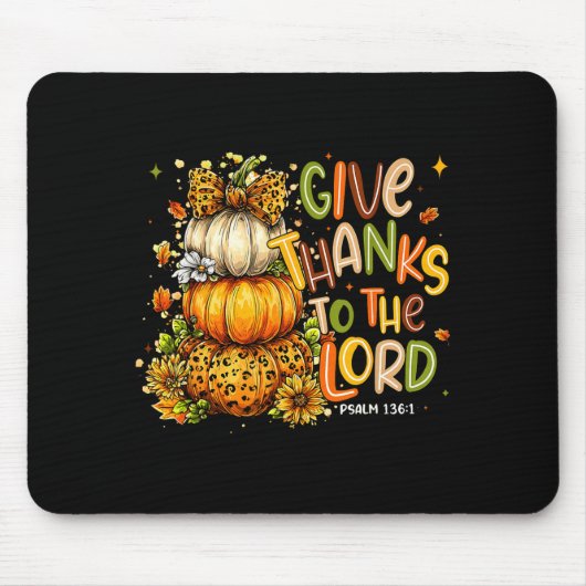 Dank aan de Heer Herfst Christelijk Kruis Coque Muismat (Voorkant)