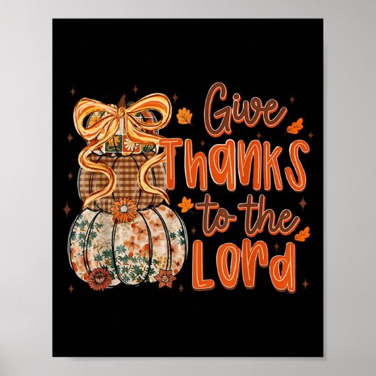 Dank aan de Heer Herfst Christelijk Kruis Coque Poster (Voorkant)