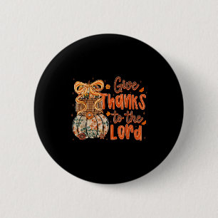 Dank aan de Heer Herfst Christelijk Kruis Coque Ronde Button 5,7 Cm