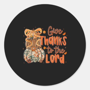 Dank aan de Heer Herfst Christelijk Kruis Coque Ronde Sticker