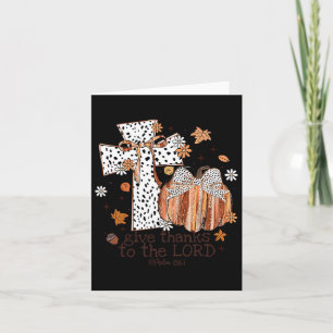 Dank aan de Heer Herfst Kruis Christelijke Dank Kaart