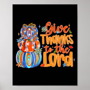 Dank aan de Heer Herfst Pompoen Thanksgiving Poster