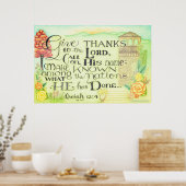 Dank aan de Heer Muurkunst Poster (Keuken)