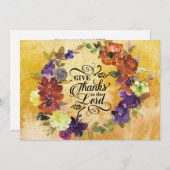 Dank aan de Heer Thanksgiving Kaart (Voorkant / Achterkant)