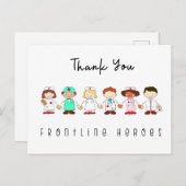 Dank aan de helden van de gezondheidszorg briefkaart (Voorkant / Achterkant)