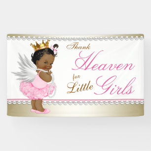 Dank aan de hemel voor kleine meisjes Etnische bab Spandoek