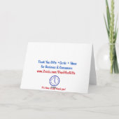 Dank aan de Kaarten van het basketbalteam (Achterkant)