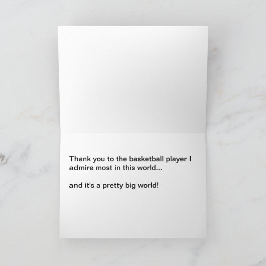 Dank aan de Kaarten van het basketbalteam (Binnen)