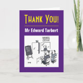 Dank aan de leraar met boodschap kaart (Voorkant)