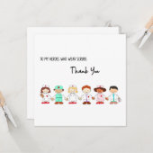 Dank aan de mensen die de scrubs Draag Kaart (Voorkant / Achterkant in situ)