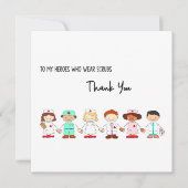 Dank aan de mensen die de scrubs Draag Kaart (Voorkant)