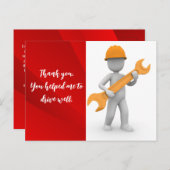 Dank aan de monteur briefkaart (Voorkant / Achterkant)