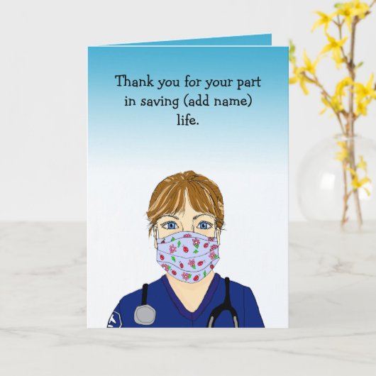 Dank aan de paramedici kaart (Gele Bloem)