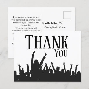 Dank aan de planner van de Gebeurtenis Briefkaart