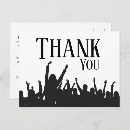 Dank aan de planner van de Gebeurtenis Briefkaart (Voorkant / Achterkant)