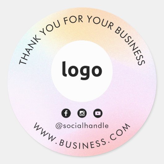 Dank aan de Stickers van Business Logo Social Medi (Voorkant)