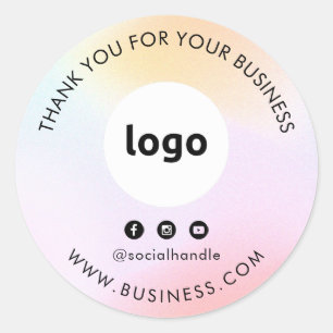 Dank aan de Stickers van Business Logo Social Medi