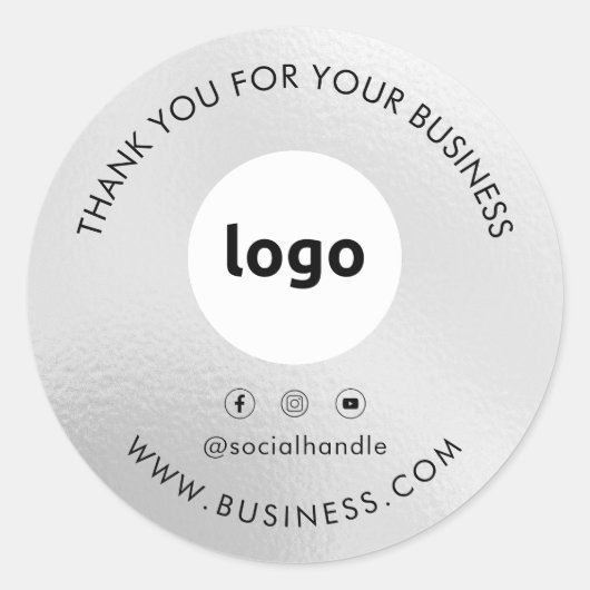 Dank aan de Stickers van Business Logo Social Medi (Voorkant)