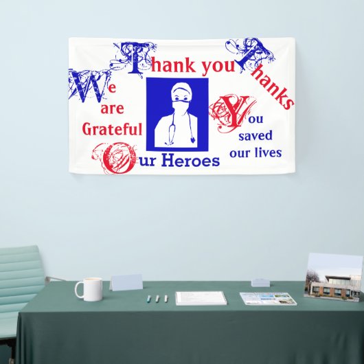 DANK AAN DE VERPLEEGKUNDIGEN, ARTSEN EN EERSTE HUL SPANDOEK (Beurs)