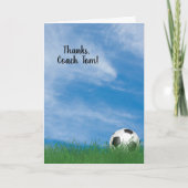 dank aan de voetbal coach kaart (Voorkant)