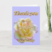 Dank aan dochter en schoonzoon waardering bedankkaart (Voorkant)