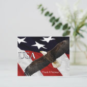 Dank aan een adelaar-veteraan briefkaart (Staand voorkant)