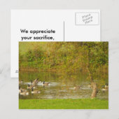 Dank aan een soldaat. briefkaart (Voorkant / Achterkant)