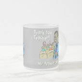 Dank aan een zwarte mannelijke leraar matglas koffiemok (Voorkant rechts)