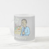 Dank aan een zwarte mannelijke leraar matglas koffiemok (Voorkant links)