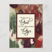 Dank aan God voor Zijn Kerstgeschenk  Briefkaart (Voorkant)