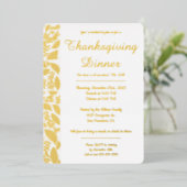 Dank aan herfstbladeren Folie uitnodiging (Staand Voorkant)