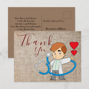 Dank aan het Briefkaart van de arts