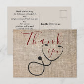Dank aan het Briefkaart van de arts (Voorkant / Achterkant)