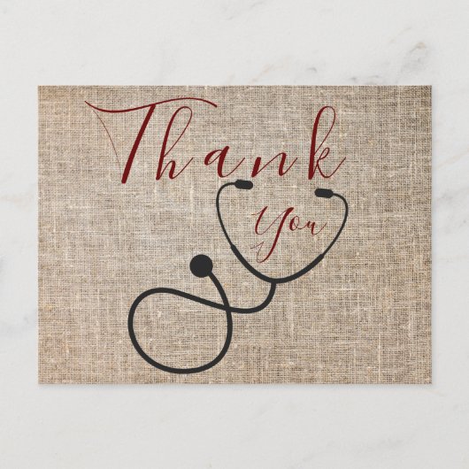 Dank aan het Briefkaart van de arts (Voorkant)