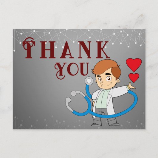 Dank aan het Briefkaart van de arts (Voorkant)