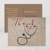 Dank aan het Briefkaart van de arts (Voorkant / Achterkant)