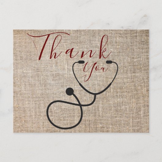 Dank aan het Briefkaart van de arts (Voorkant)