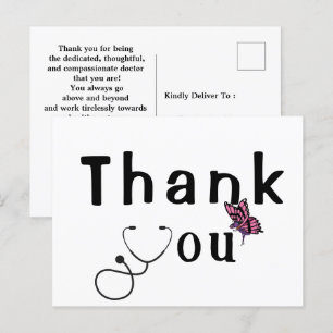 Dank aan het Briefkaart van de arts