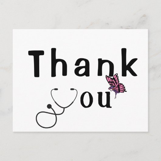 Dank aan het Briefkaart van de arts (Voorkant)