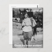 Dank aan het Briefkaart van de Postwerknemers (Voorkant / Achterkant)